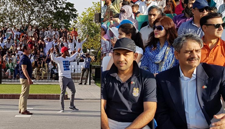 वाघा बॉर्डर पर पाकिस्तानी गेंदबाज हसन अली ने की शर्मनाक हरकत, देखे वीडियो