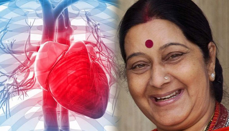 हार्ट अटैक से हुआ सुषमा स्वराज का निधन, जानें इस बिमारी के मुख्य कारण 