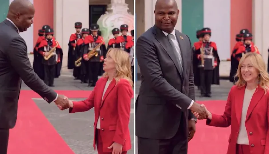 जब 5 फीट 2 इंच की मेलोनी मिली 6 फीट 8 इंच के मोजांबिक राष्ट्रपति से, वायरल हुआ मज़ेदार पल