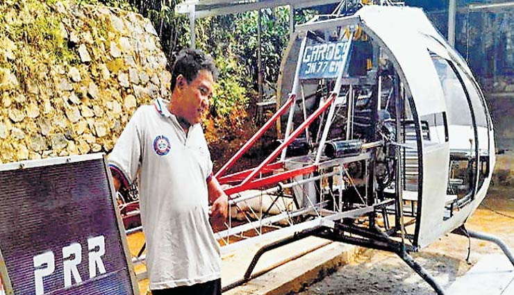 ट्रैफिक जाम से परेशान ये शख्स खुद के लिए बना रहा है हेलिकॉप्टर 