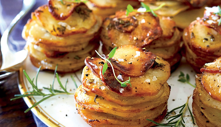 Recipe- Perfect For Christmas Parties Herbed Potato Stacks
