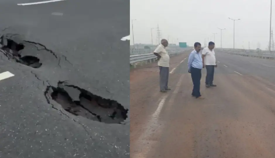 दिल्ली-देहरादून एक्सप्रेसवे पर धंसे हिस्से की मरम्मत पूरी, यातायात बहाल; लापरवाही पर अधिकारियों के खिलाफ सख्त कार्रवाई