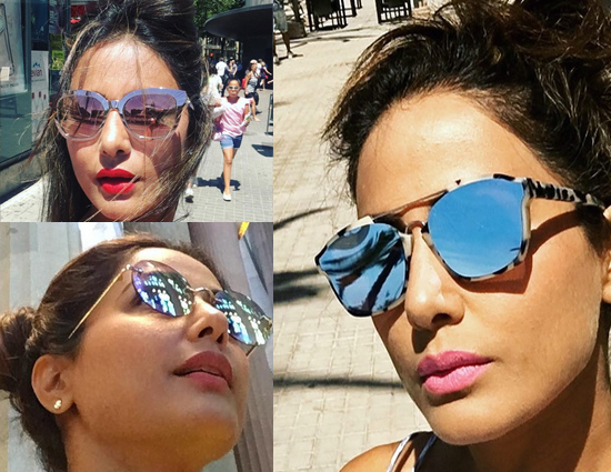 Pics : Tv actress Hina Khan romancing on the street of Spain with her boyfriend