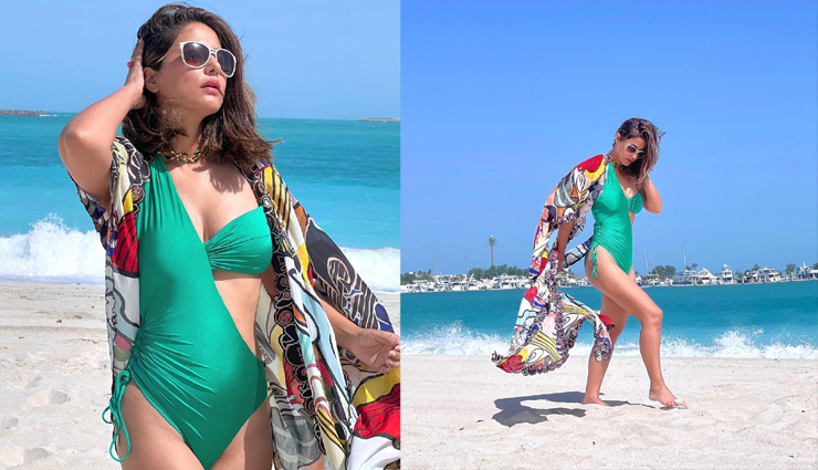 PHOTOS: कमर पर कट वाली बिकिनी में हिना खान ने फ्लॉन्ट किया अपना फिगर, फैंस कर रहे तारीफ