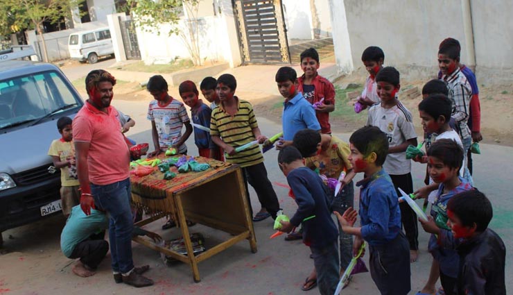 shakti film production,holi festival,orphanage,holi