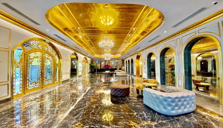 weird news,weird information,weird hotel,dolce hanoi golden lake,world first gold plated hotel,hotel in vietnam