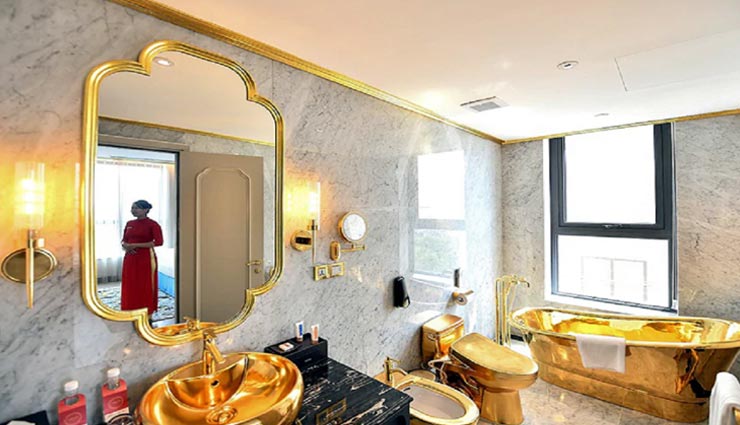 weird news,weird information,weird hotel,dolce hanoi golden lake,world first gold plated hotel,hotel in vietnam