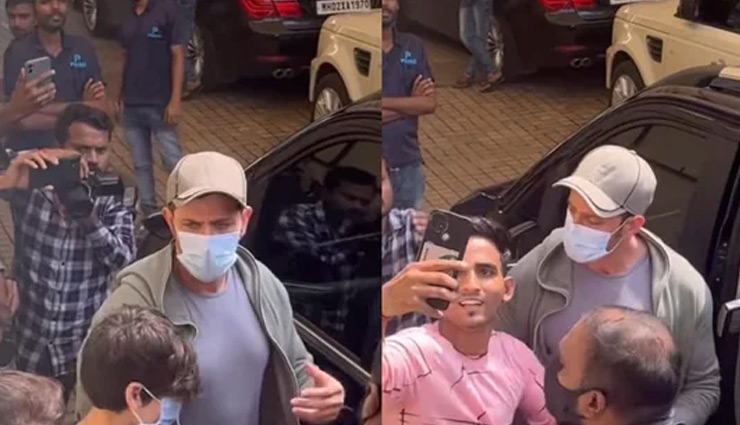 VIDEO: शख्स ने की ऋतिक रोशन के साथ जबरदस्ती सेल्फी लेने की कोशिश,  एक्टर ने यूं लगाई डांट