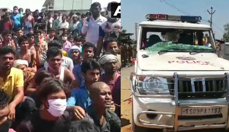 लॉकडाउन / घर जाने की मांग, सड़क पर उतरे 2400 मजदूर, पुलिस पर किया हमला