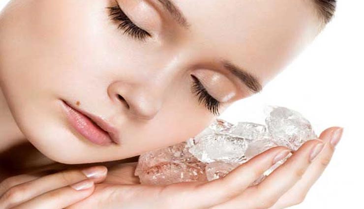 beauty tips,beauty tips in hindi,ice cube for beauty,face clean measures of ice cube