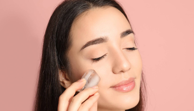 applying ice,benefits of ice,ice for skin,skin care tips,beauty tips,beauty benefits of ice