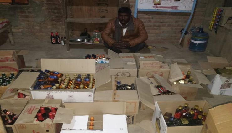 नागौर : पुलिस को मिली नशे के खिलाफ बड़ी कामयाबी, एक आरोपी से जब्त की गई शराब की 21 पेटियां