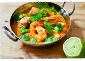 Thai Red Curry With Prawns