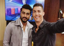 Arjun Kapoor Poses With Footballer Cristiano Ronaldo
