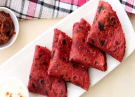 Recipe- Try This Delicious Stuffed Beetroot Paratha