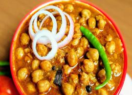 Recipe- Spicy Chole Masala With Coriander and Mint Leaves