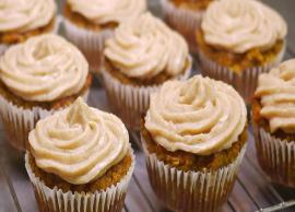 Recipe- Pumpkin Cupcakes With Cream Frosting
