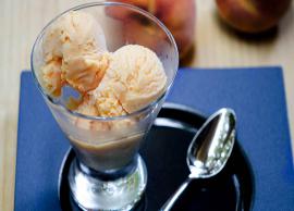 Recipe- Kids Will Love To Have No Churn Eggless Peach Ice Cream