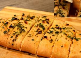 Recipe- Easy To Make Dominos Style Whole Wheat Garlic Bread