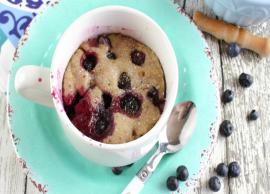 Recipe- Eggless Blueberry Microwave Mug Cake