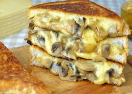 Recipe- Grilled Mushroom Sandwich With Lots of Cheese