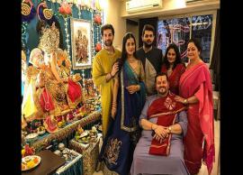 Ganesh Chaturthi 2018- Neil Nitin along with wife, Rukmini, and family, posed for a Ganpati-fie at home