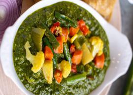 Recipe- Healthy and Delicious Mixed Vegetable Palak Gravy
