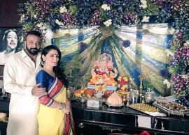 Ganesh Chaturthi 2018- Sanjay and wife Manyatta got Ganeshji home this year