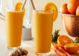 Recipe- Refreshing and Healthy Smoothie With Carrot, Orange and Ginger
