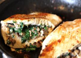 Recipe- Spinach Mushroom Stuffed Chicken Breast For Dinner