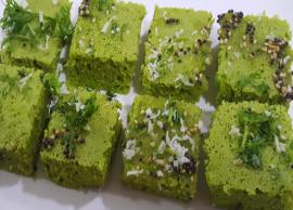 Recipe- Healthy To Eat Instant Spinach Dhokla
