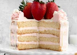 Recipe- Super Light Vanilla Cake With Fresh Strawberry Frosting