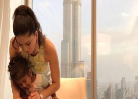 Sunny Leone helps daughter finish homework while on vacation