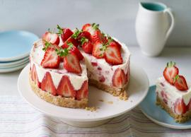 Recipe- Delicious White Chocolate Strawberry Cheesecake