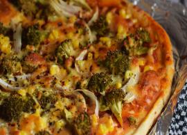 Recipe- Healthy and Guilt Free Broccoli and Corn Whole Wheat Pizza