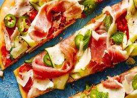 Recipe- Zucchini and Prosciutto Grilled Pizza 