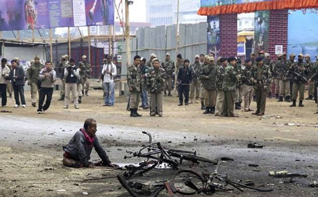five cops one civilian injured,imphal ied blast,imphal,news