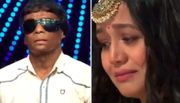 indian idol show,neha kakkar,contestant kiss on neha kakkar,tv news,tv reality show,anu malik,vishal dadlani,kiss,entertainment