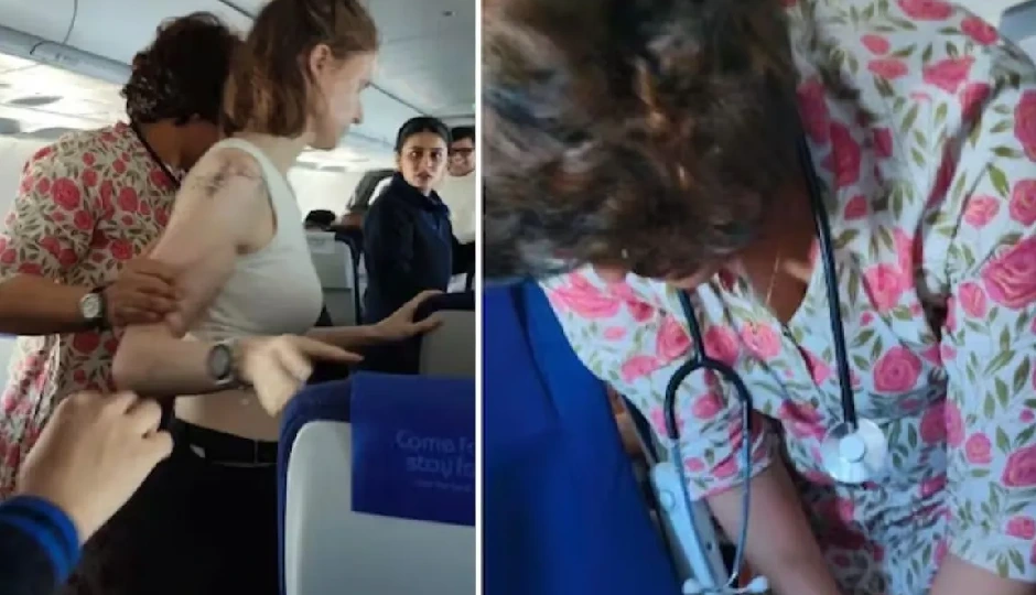 बीच उड़ान विदेशी महिला की बिगड़ी हालत, विमान में मौजूद कांग्रेस नेता ने तत्परता से बचाई जान
