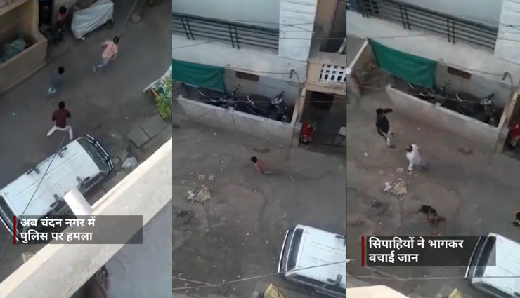 इंदौर में कोरोना वॉरियर्स पर फिर हमला, पत्थर बरसाए और ड्यूटी पर तैनात जवानों पर थूका