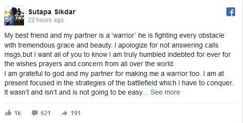 irrfan kha,sutapa sikdar,irrfan khan brain cancer,irrfan khan health problem,entertainment news