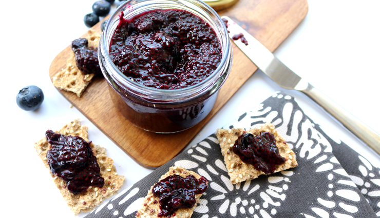 blueberry chia jam,jam recipe,snacks recipe