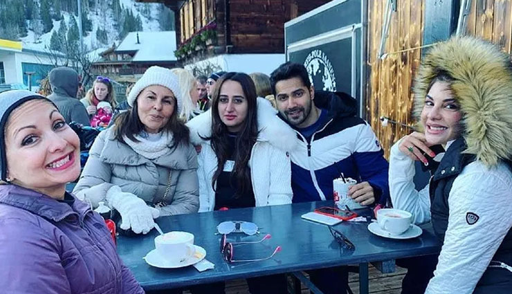 jacqueline fernandez,jacqueline fernandez pic with varun and natasha,varun dhawan,natasha dalal,entertainment news