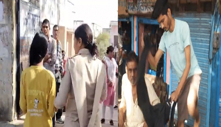 jail guard exam,violation of board instructions,jeans with hooks and zipper,bracelets on hands,rudraksha garland,struggle for admission,rajasthan jail guard exam,examination entry issues,exam dress code violations,board guidelines,jail guard recruitment exam