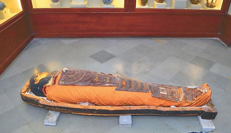 जयपुर / भीगने से बची 2400 साल पुरानी ममी, 130 साल में पहली बार शोकेस से निकालना पड़ा बाहर 