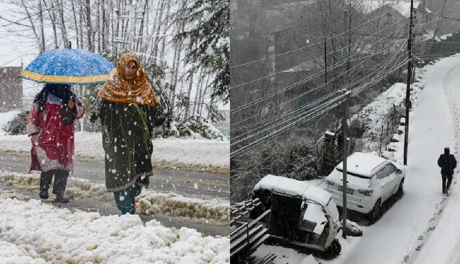 जम्मू में भारी बर्फबारी से वैष्णो देवी यात्रा प्रभावित, श्रीनगर एयरपोर्ट और प्रमुख सड़कें बंद
