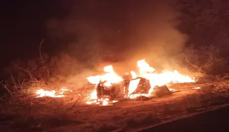 श्रीगंगानगर: सेना की जिप्सी पलटते ही लगी आग, 3 जिंदा जले, 5 गंभीर घायल 