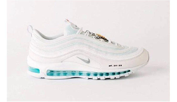 nike jesus shoes,nike airmax 97,nike airmax 97 price,nike shoes price,jesus shoes price,jesus shoes importance,jesus shoes quality,jordan holi water,jordan holi water shoes,nike new addition,weird news in hindi