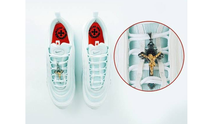 nike jesus shoes,nike airmax 97,nike airmax 97 price,nike shoes price,jesus shoes price,jesus shoes importance,jesus shoes quality,jordan holi water,jordan holi water shoes,nike new addition,weird news in hindi