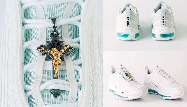 nike jesus shoes,nike airmax 97,nike airmax 97 price,nike shoes price,jesus shoes price,jesus shoes importance,jesus shoes quality,jordan holi water,jordan holi water shoes,nike new addition,weird news in hindi